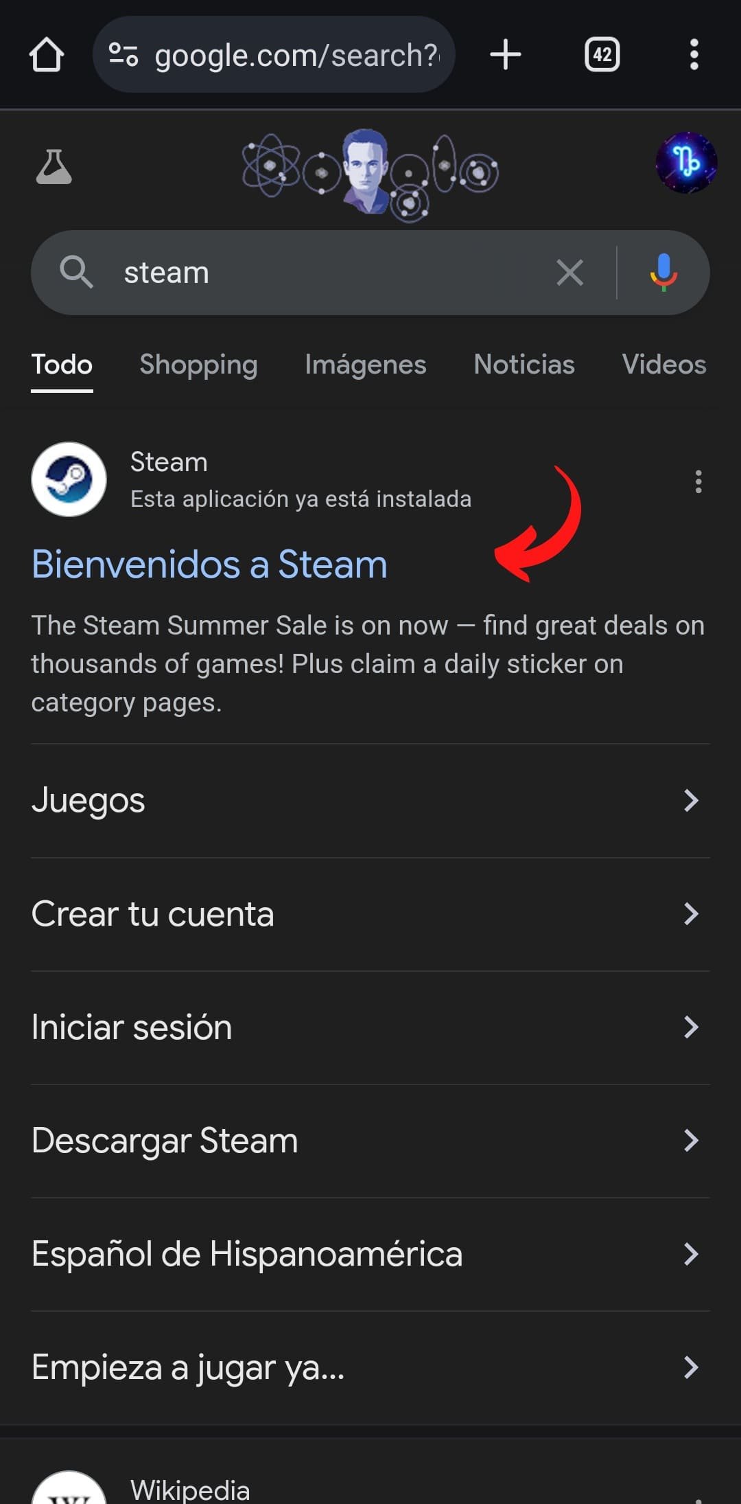 cuenta de steam