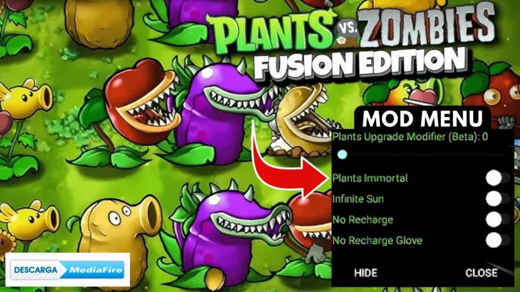 pvz fusion mod menu