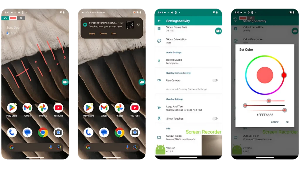 grabar con android