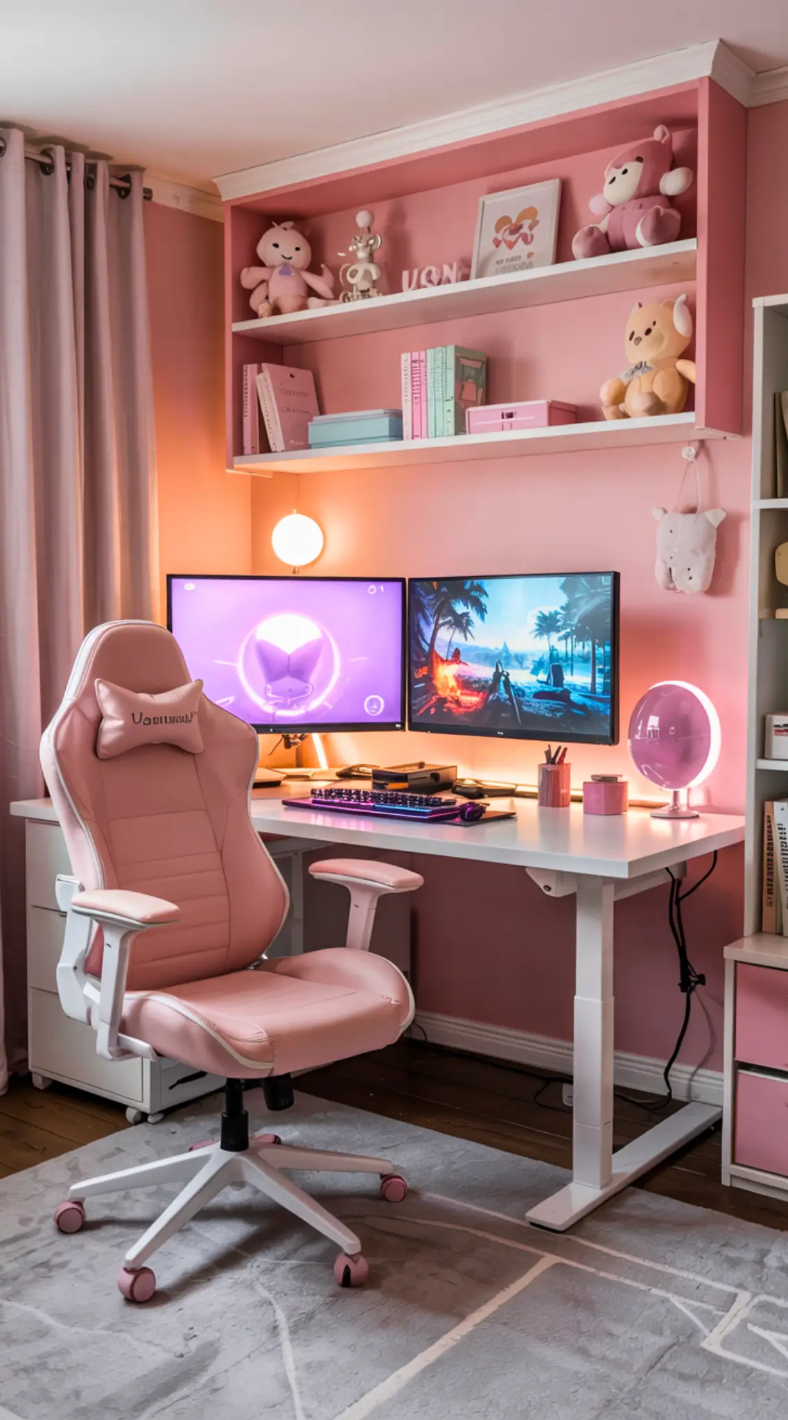 α
10 Kawaii Ideas for Gaming Setup Every Girl Will Love 9 computer gaming setup ideas