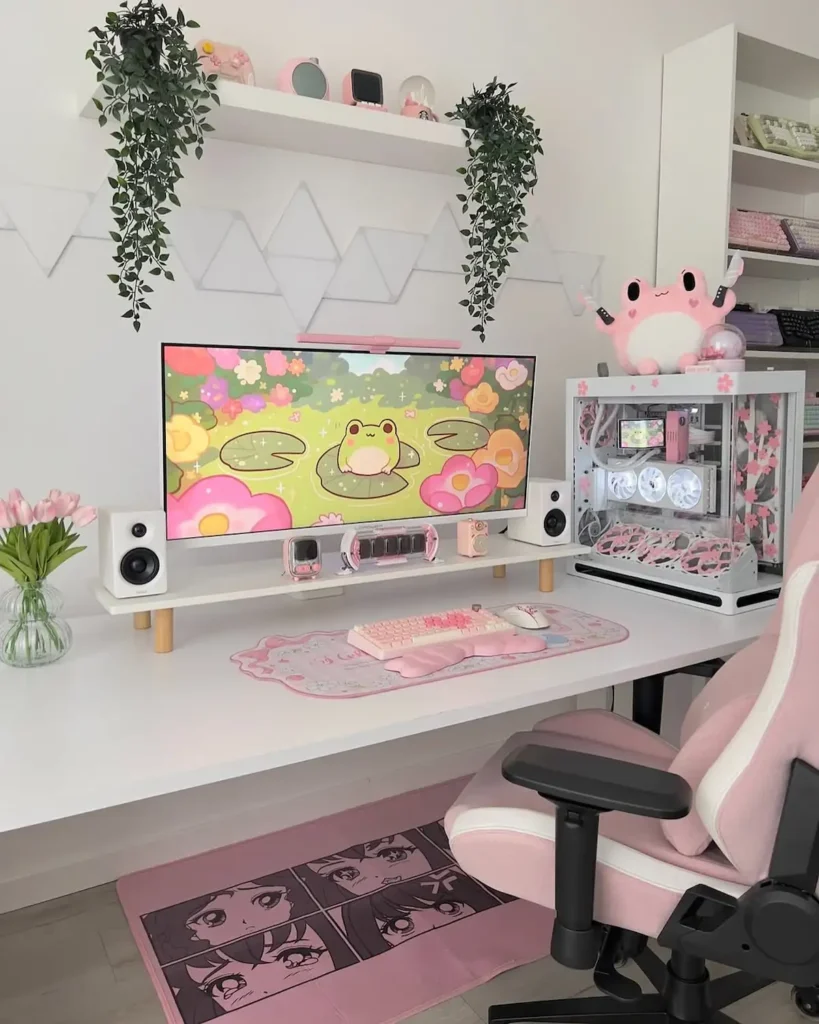 α
10 Kawaii Ideas for Gaming Setup Every Girl Will Love 7 cool-game-room-setup