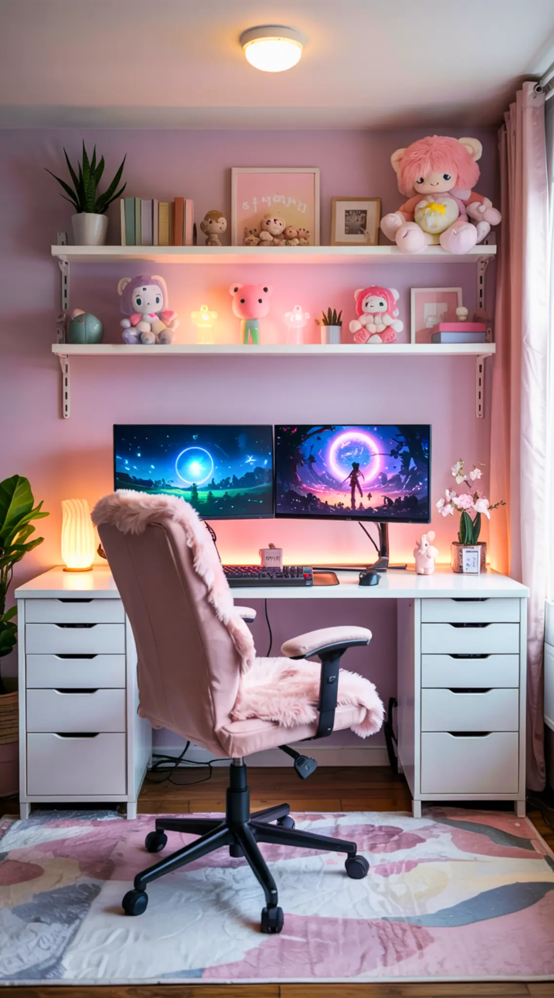 α
10 Kawaii Ideas for Gaming Setup Every Girl Will Love 6 setting up gaming room