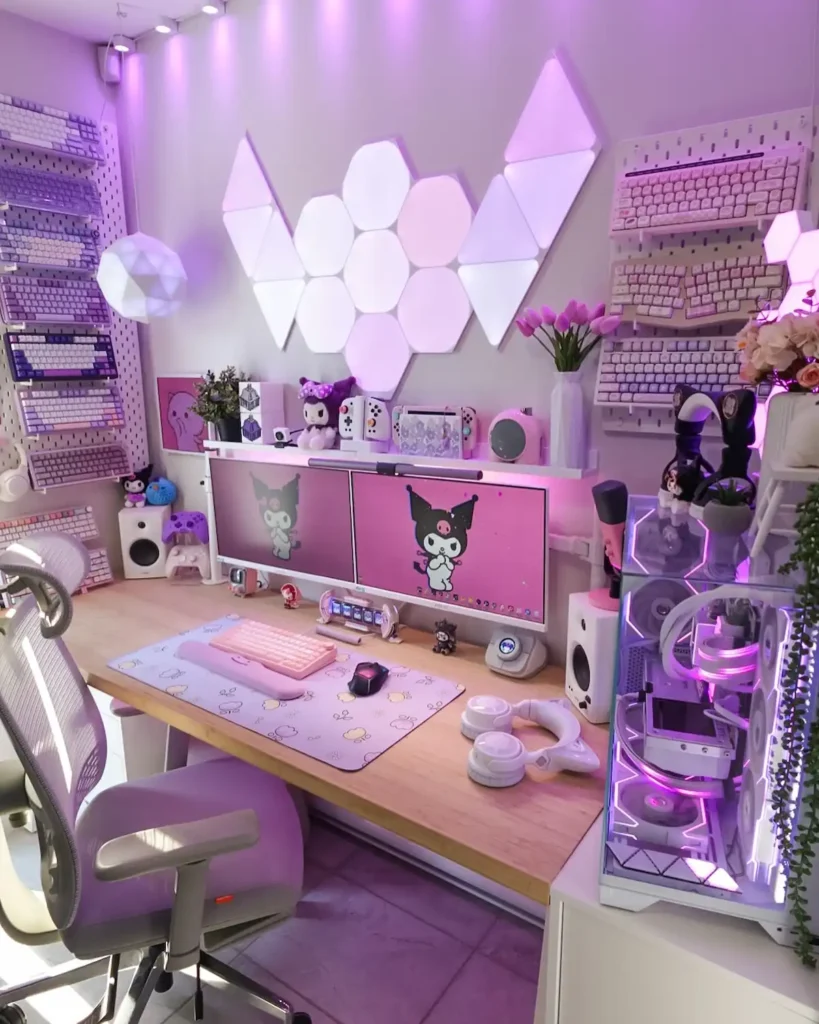 α
10 Kawaii Ideas for Gaming Setup Every Girl Will Love 3 small space gaming setup